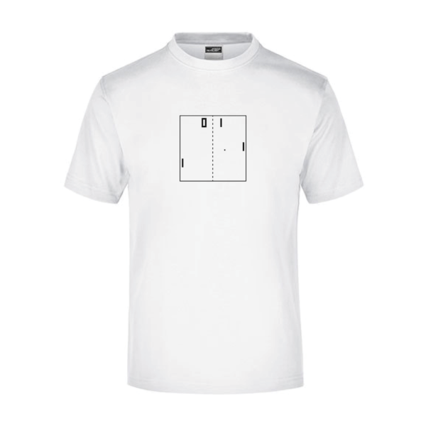 Retro Tennis Game T-Shirt Wit